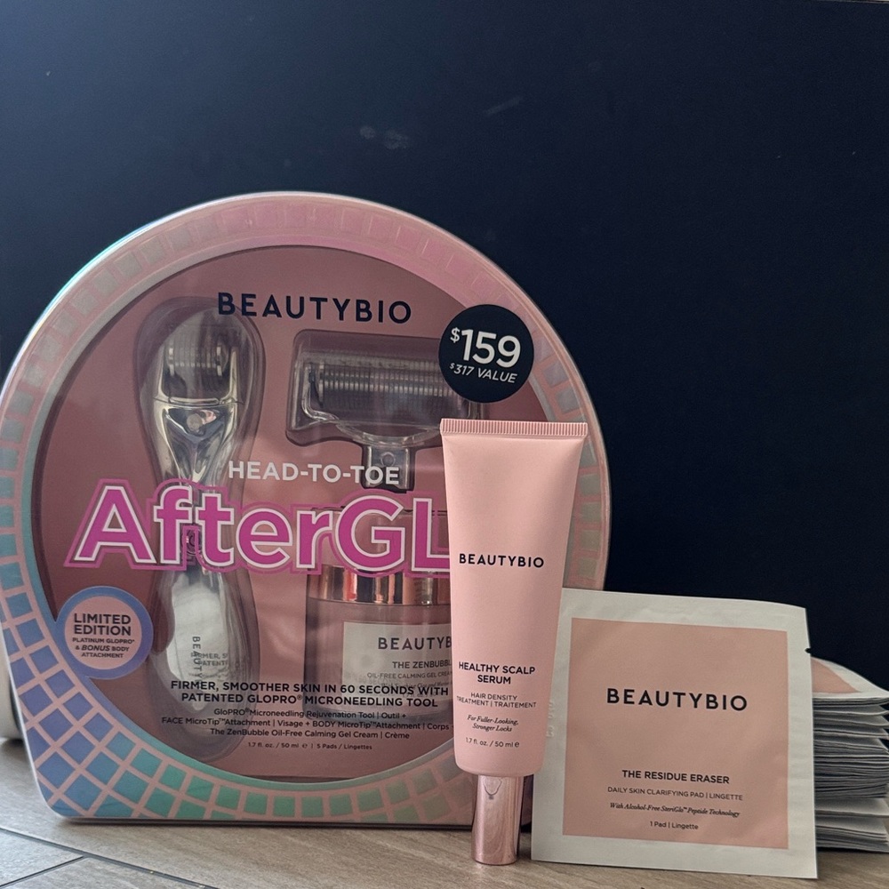 BeautyBio AfterGlo Skincare Set - Pink